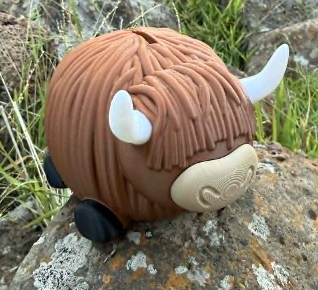 Highland Cow Money Box – Cute 3D Printed Savings Bank | Kids Gift | Farmhouse Decor