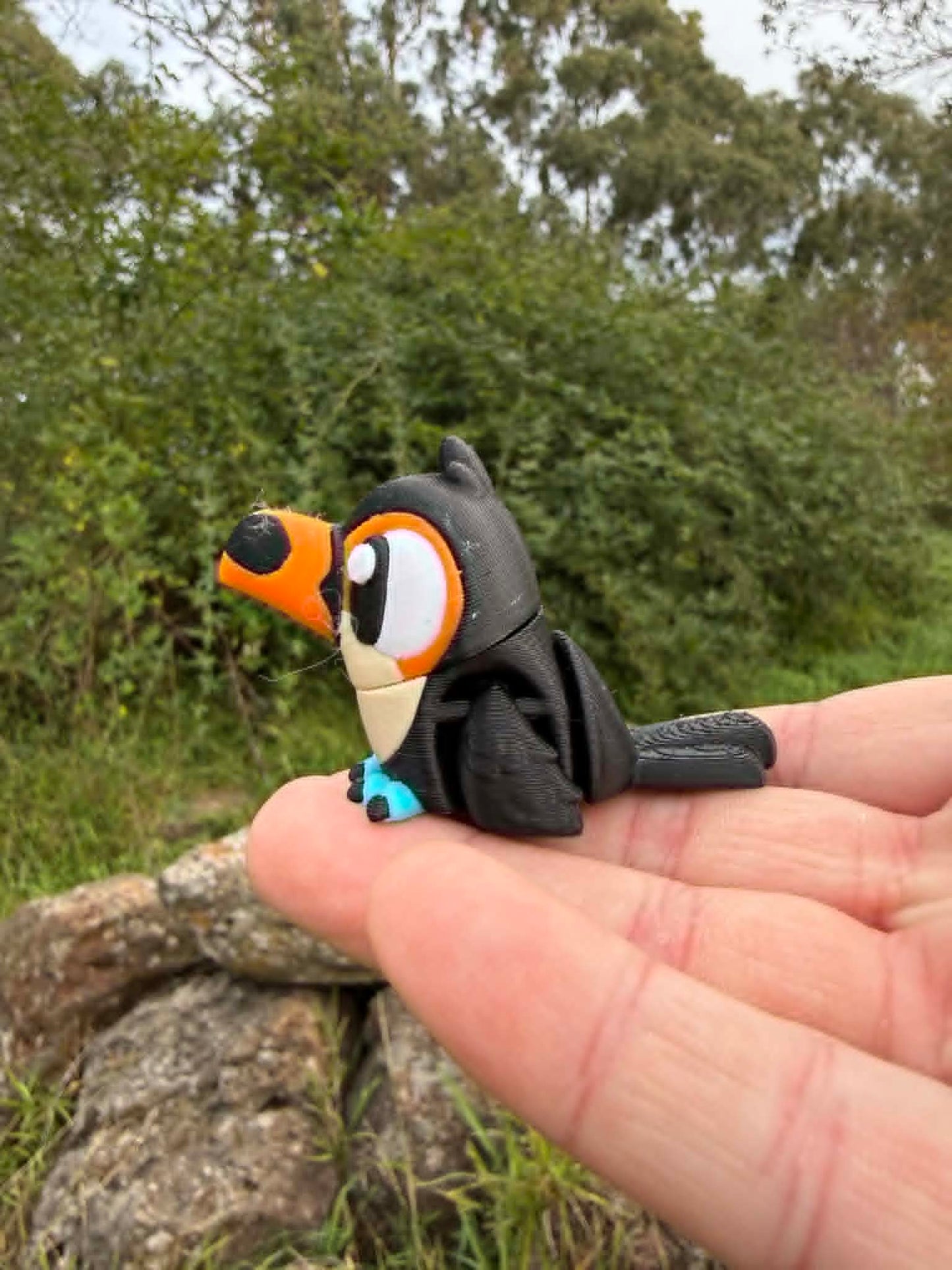 Toucan Tropical Mini Habitat – 3 Articulated Toucans Included | 3D Printed Jungle Playset