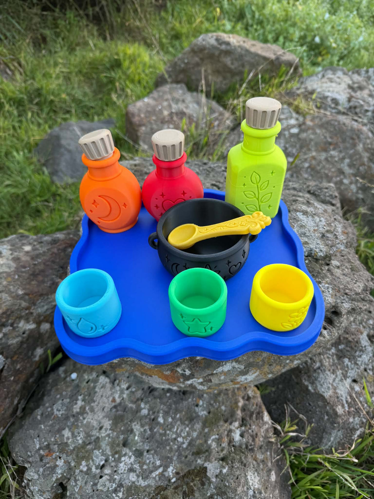✨3D Printed Magical Potion Play Set – Bold Colors, Matching Wand (PLA) ✨ (Copy)