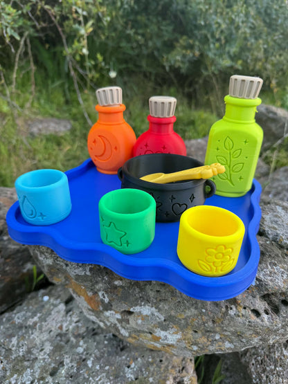 ✨3D Printed Magical Potion Play Set – Bold Colors, Matching Wand (PLA) ✨ (Copy)