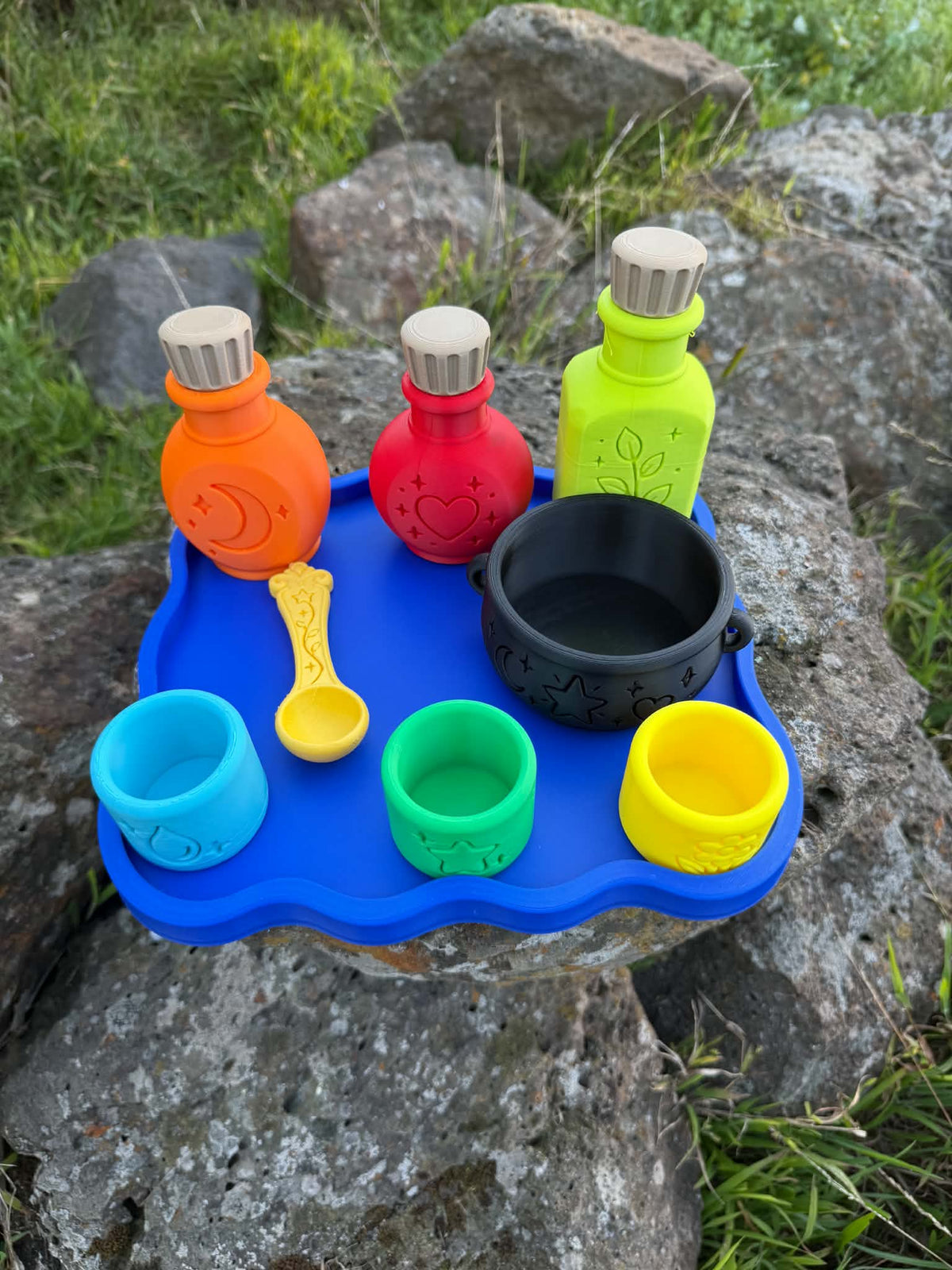 ✨3D Printed Magical Potion Play Set – Bold Colors, Matching Wand (PLA) ✨ (Copy)