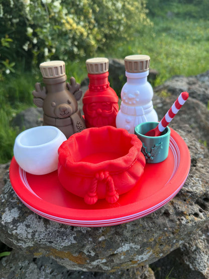 3D Printed- Christmas Potion Set – Choose Your Bottle (Santa, Tree, Snowman, Reindeer)