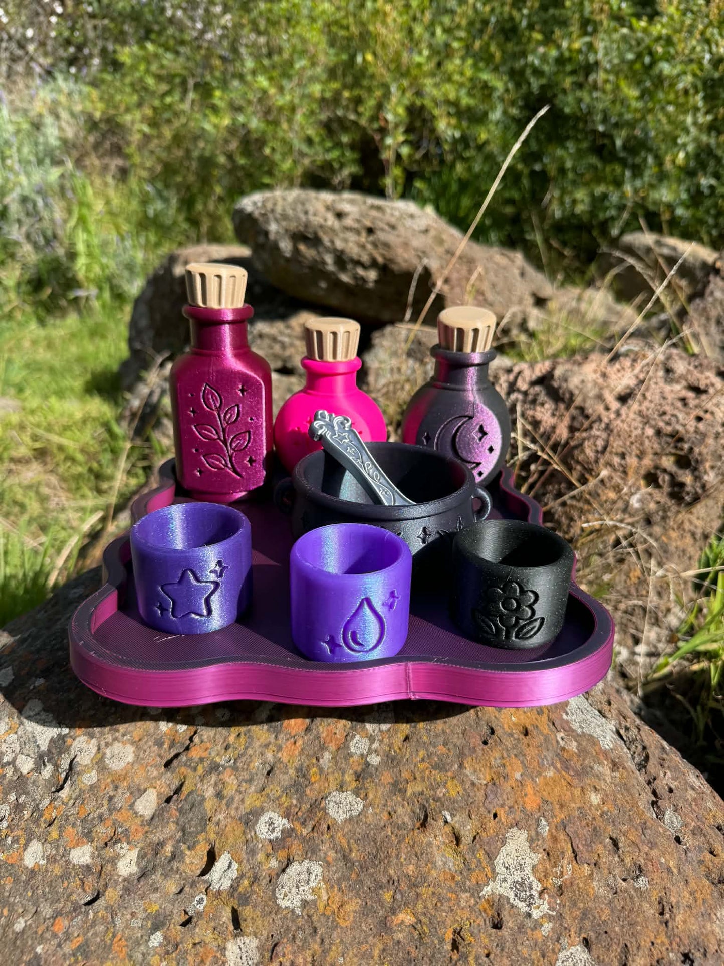 3D Printed Special Limited Addition Magical Potion Play Set – Halloween Colours & Whimsical Details. With Matching Wand Option