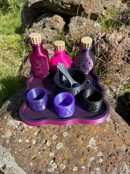 3D Printed Special Limited Addition Magical Potion Play Set – Halloween Colours & Whimsical Details. With Matching Wand Option
