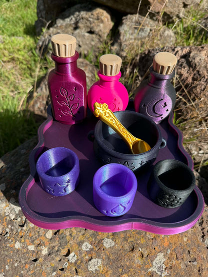 3D Printed Special Limited Addition Magical Potion Play Set – Halloween Colours & Whimsical Details. With Matching Wand Option