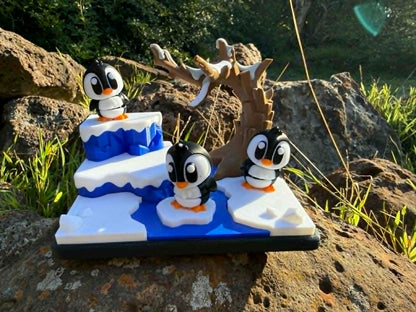 Winter Penguin Habitat – 3D Printed Mini Scene