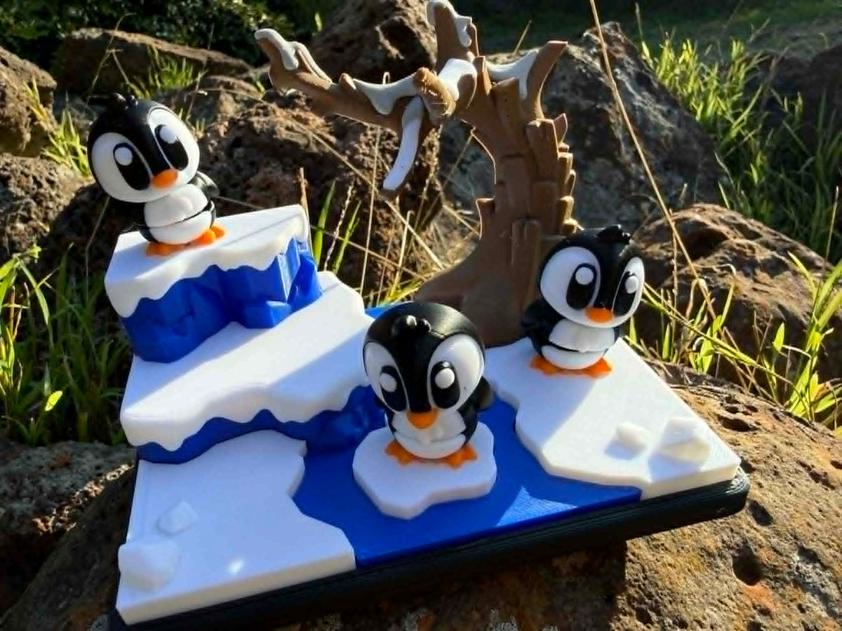 Winter Penguin Habitat – 3D Printed Mini Scene