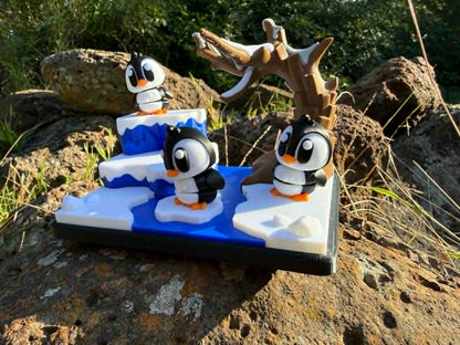 Winter Penguin Habitat – 3D Printed Mini Scene