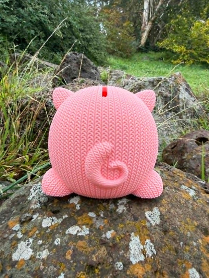 3D Printed Knit-Look Piggy Bank | Kids Savings Money Box, Nursery Decor