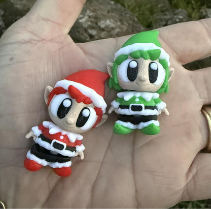 Mini Elf Figurines – Santa’s Workshop Collection