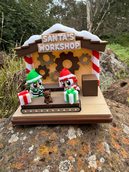 Santa’s Workshop Elves – Festive Christmas Mini Figurines