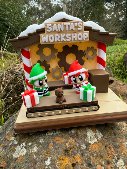 Santa’s Workshop Elves – Festive Christmas Mini Figurines