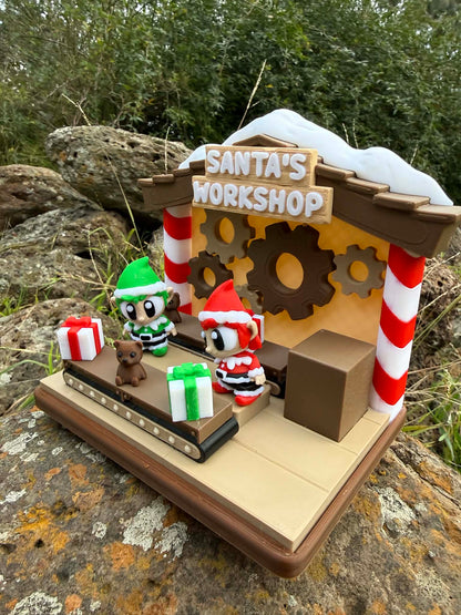 Santa’s Workshop Elves – Festive Christmas Mini Figurines