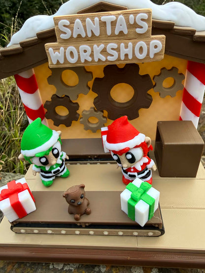 Santa’s Workshop Elves – Festive Christmas Mini Figurines