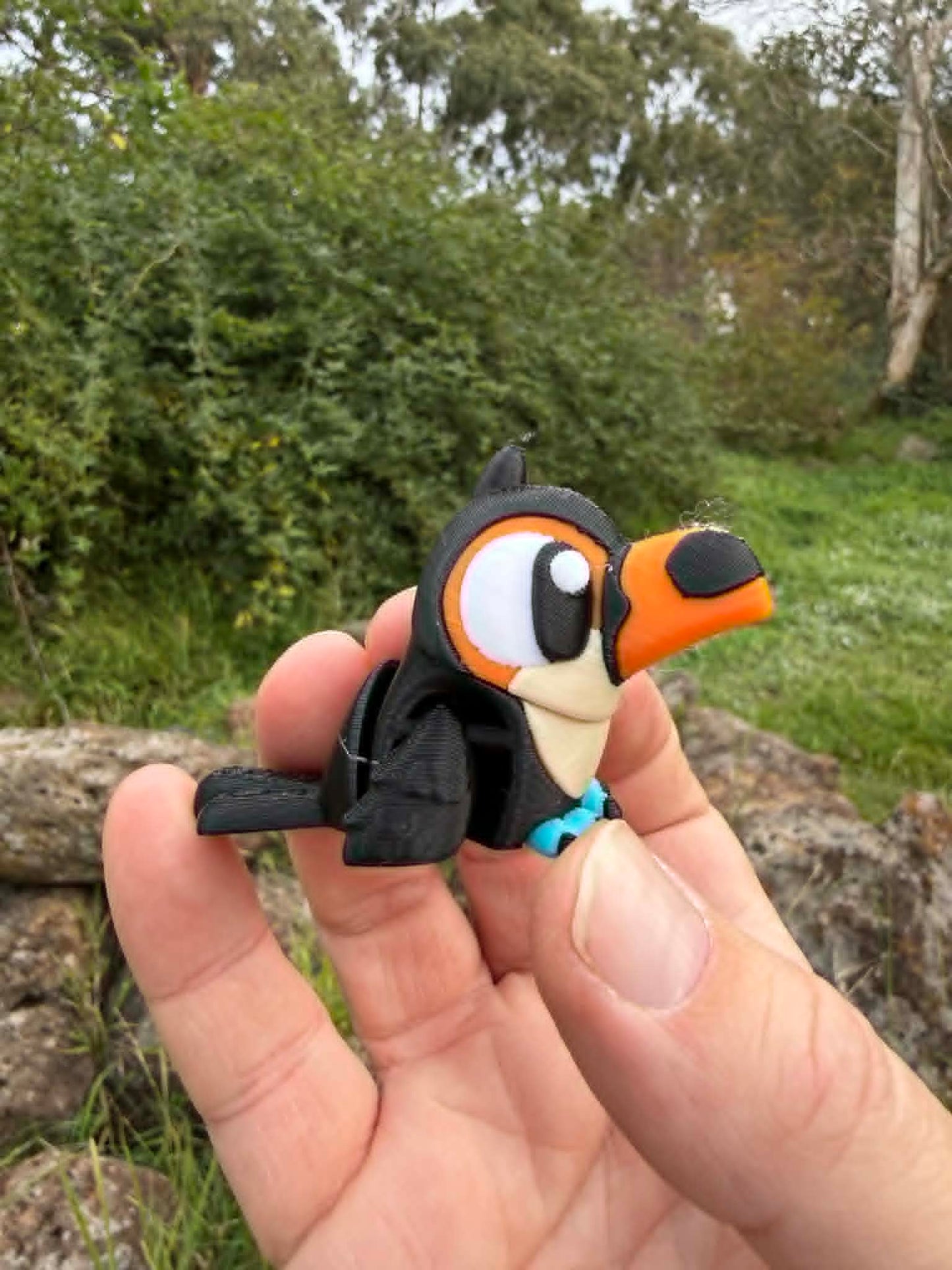 Toucan Tropical Mini Habitat – 3 Articulated Toucans Included | 3D Printed Jungle Playset