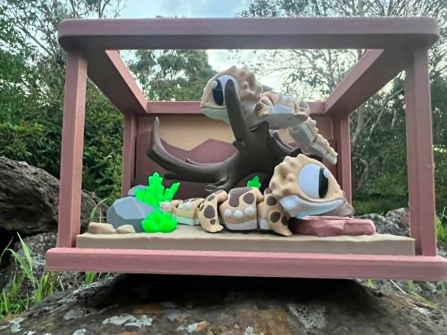 Bearded Dragon Mini Enclosure – Two Bearded Dragons | 3D Printed Habitat Playset