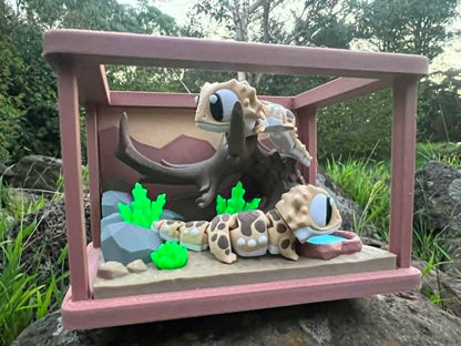 Bearded Dragon Mini Enclosure – Two Bearded Dragons | 3D Printed Habitat Playset