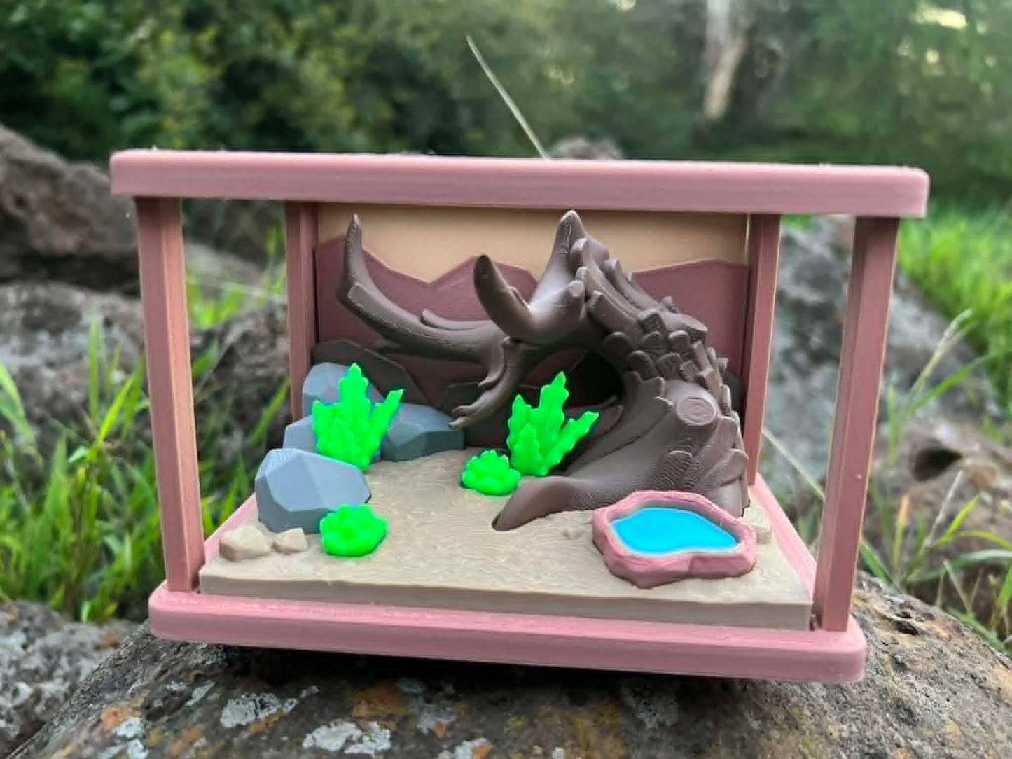 Bearded Dragon Mini Enclosure – Two Bearded Dragons | 3D Printed Habitat Playset