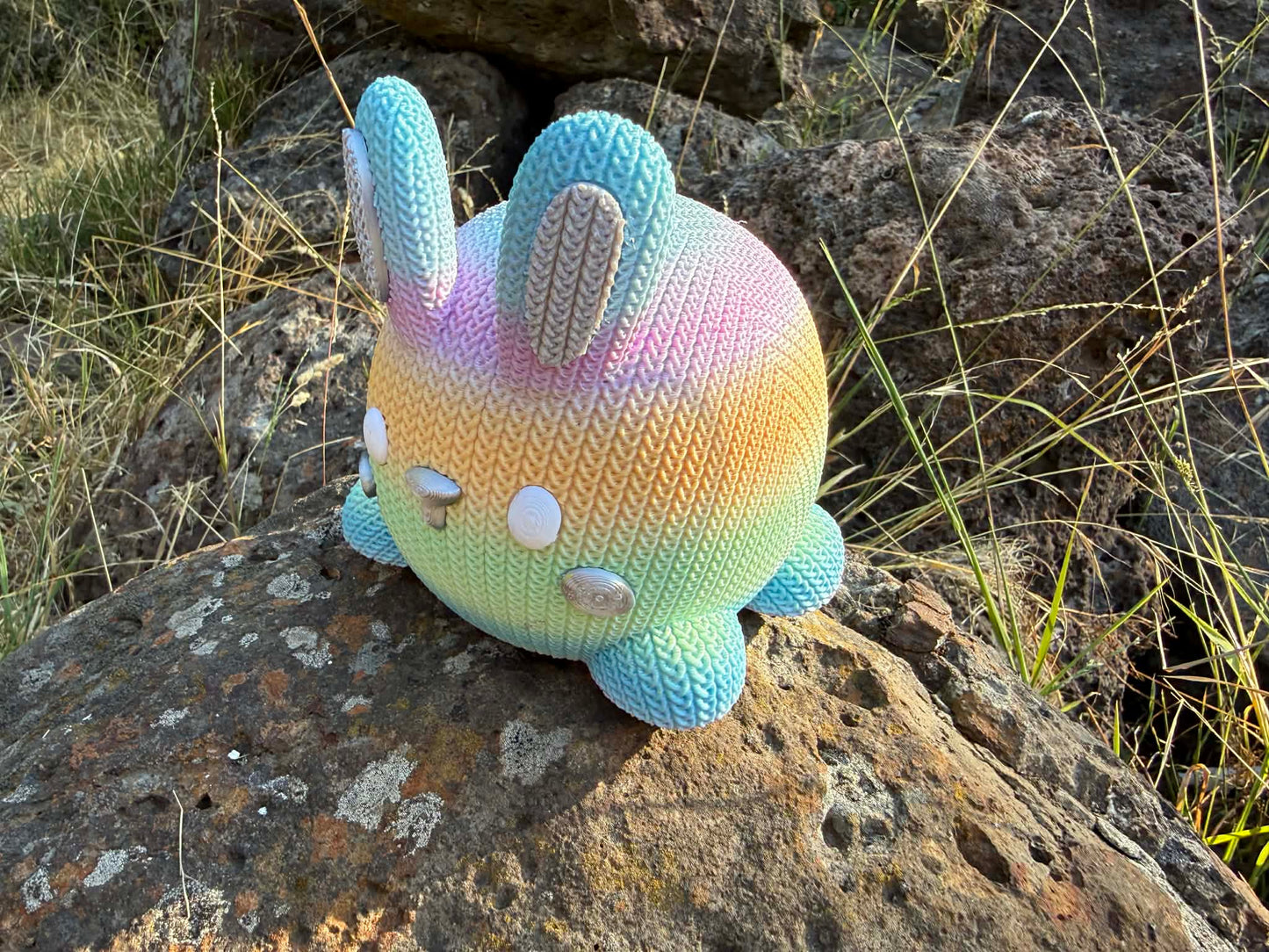 Bunny Money Box – Knitted Look | 3D Printed Nursery Décor | Cute Kids Coin Bank