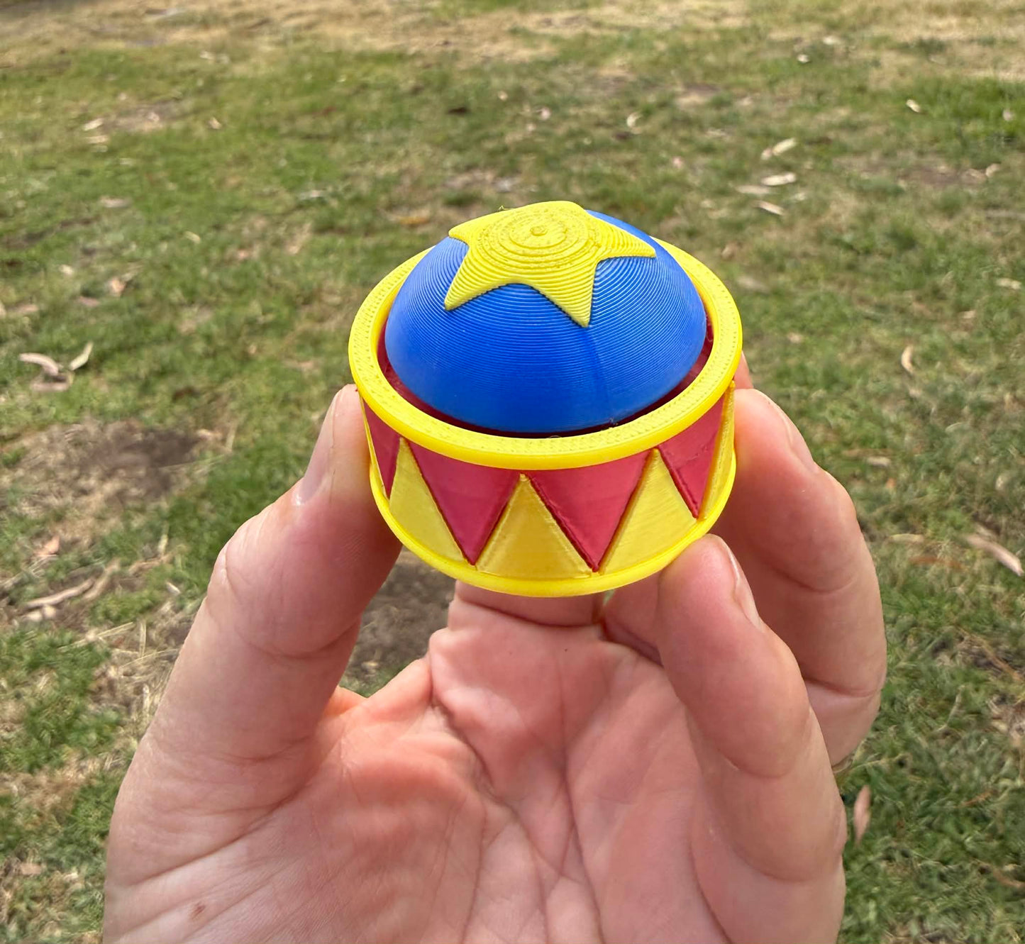 3D printed Circus Tent Play Set with 3D printed Elephants & 3D Printed Drum Clickers