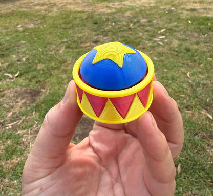 3D printed Circus Tent Play Set with 3D printed Elephants & 3D Printed Drum Clickers
