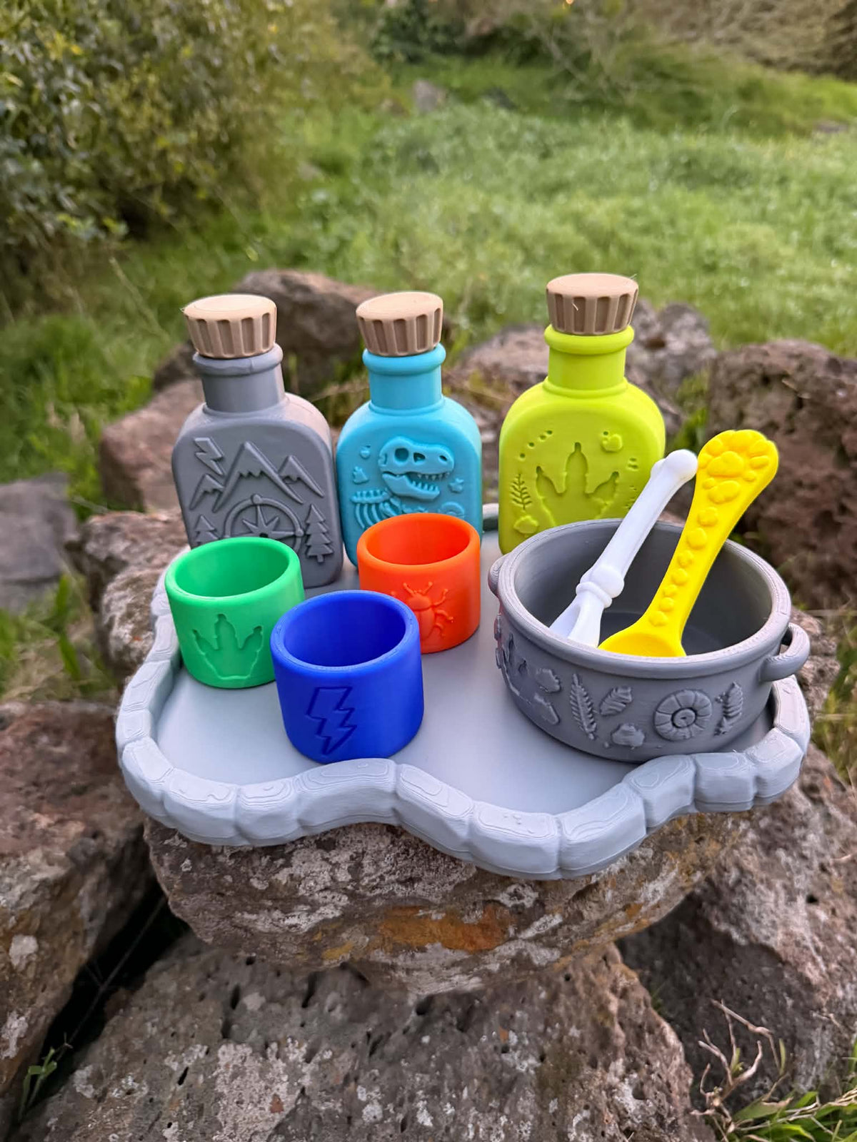 3D Printed Dino Explorer Play Set – Magical Prehistoric Adventure Kit