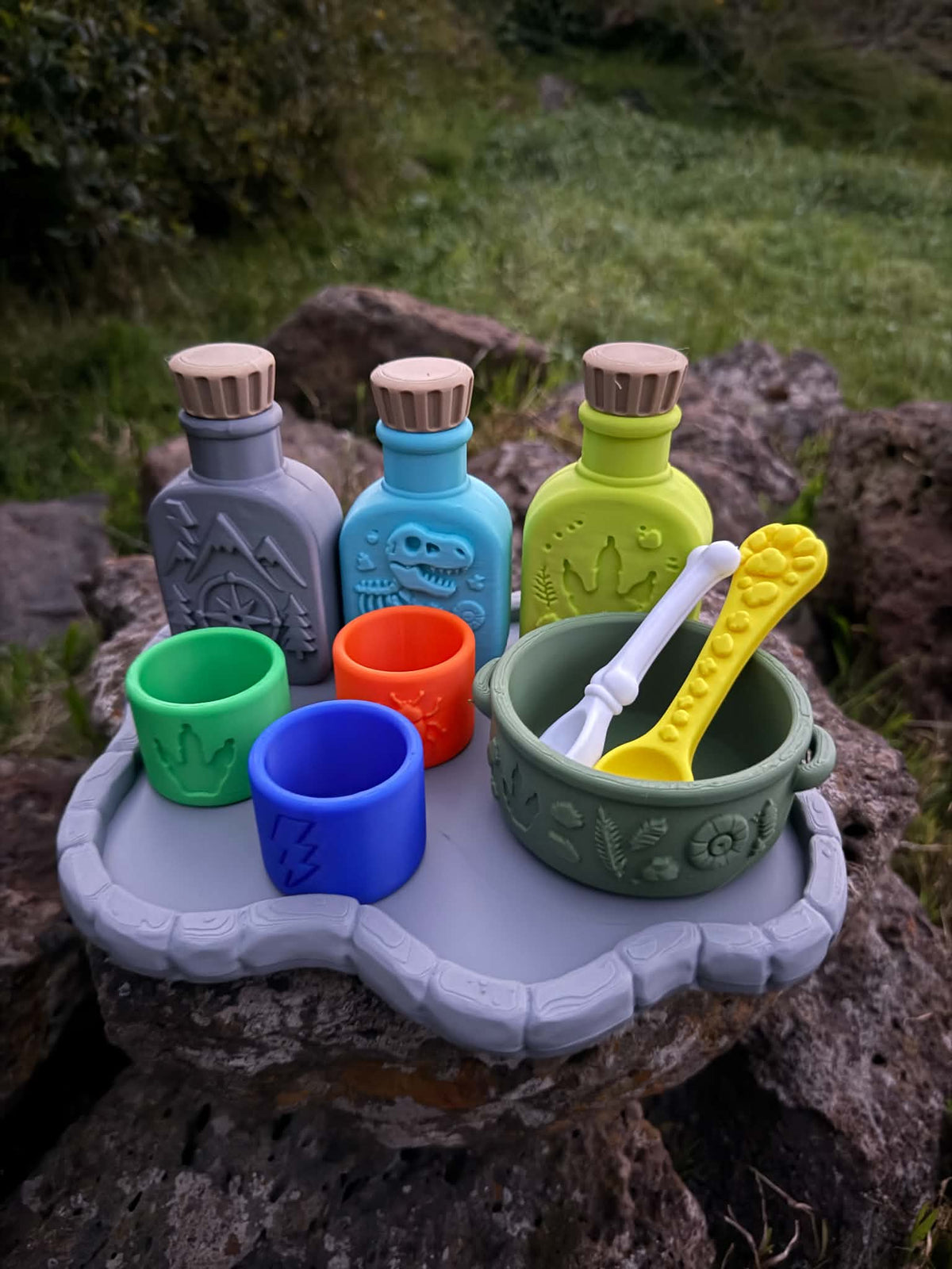 3D Printed Dino Explorer Play Set – Magical Prehistoric Adventure Kit