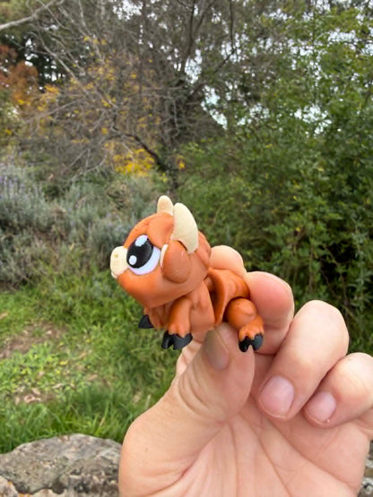 3D Printed Highland Cow Mini Figurine – Australian Handmade Farm Animal Toy