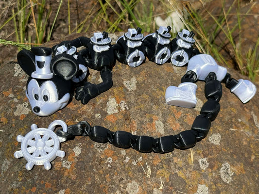 Vintage Cartoon Dragon – 3D Printed 1920s‑Style Articulated Dragon Toy