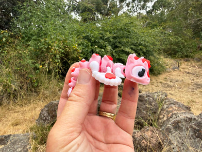 Heart Mini Dragon with Rose – Cute Articulated 3D Printed Gift