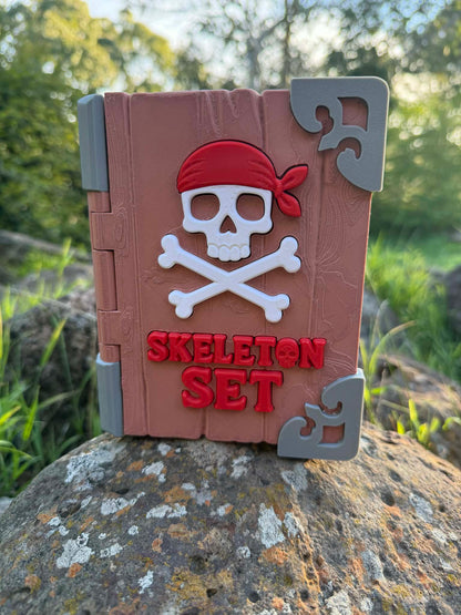 Skeleton Story Box Book – 3D Printed Articulated Pirate Skeleton Playset