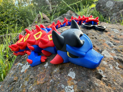 Large Superman Dragon – Articulated Superhero Dragon Figurine